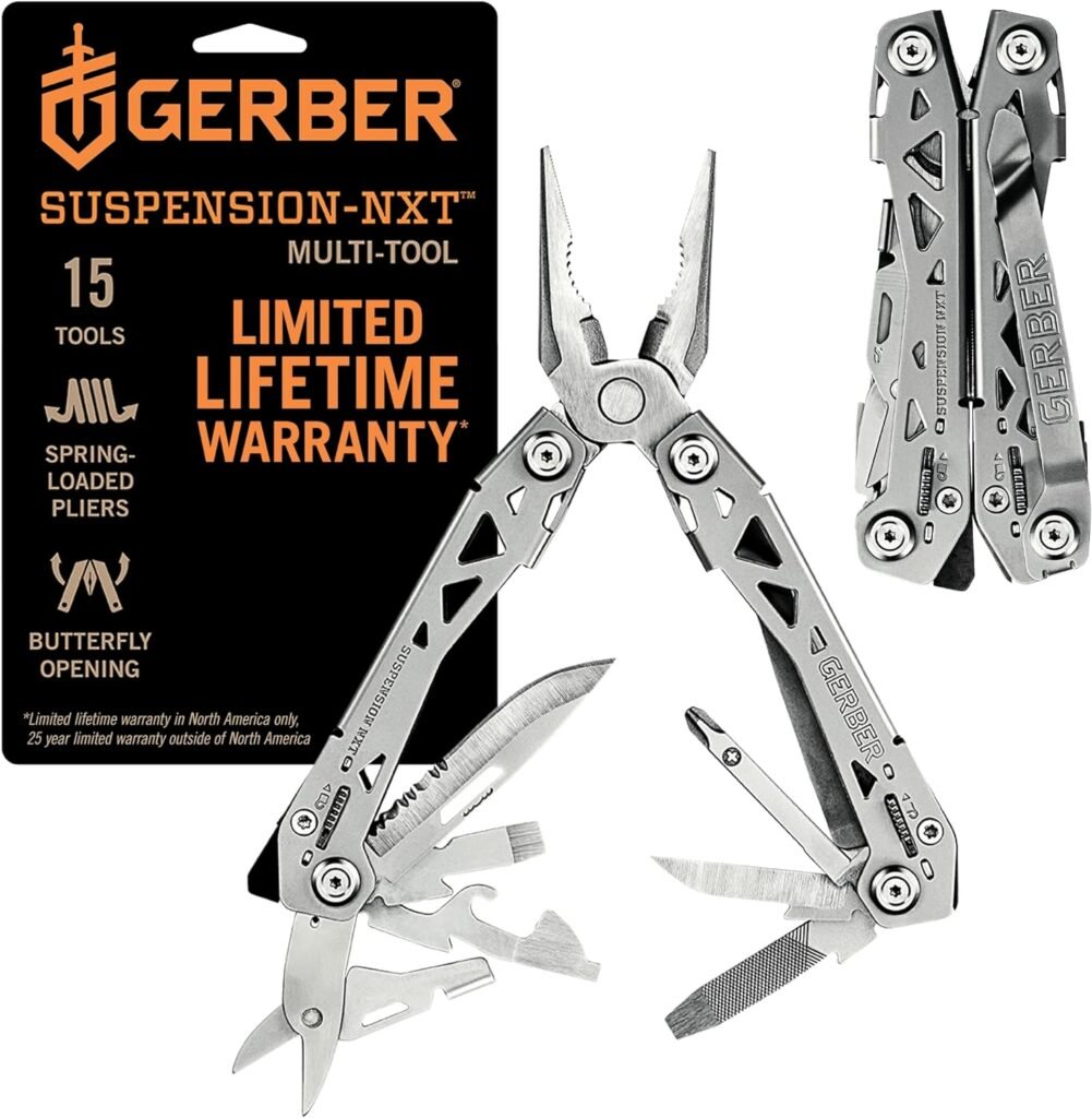 Gerber Gear Suspension-NXT 15-in-1 Multi-Tool Pocket Knife Set - EDC Gear and Equipment Multi-Tool with Pocket Clip - Stainless Steel